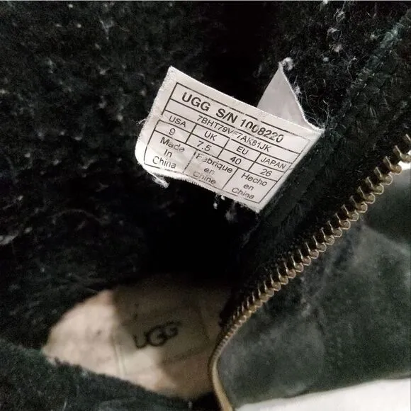 UGG Blayre II Black Suede Boots Size 9