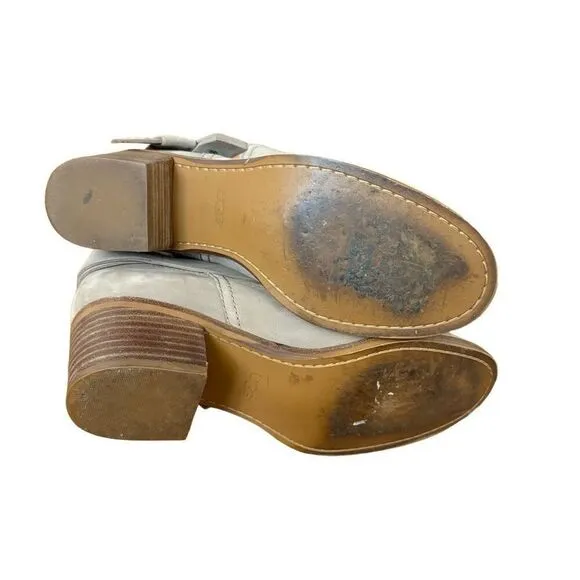 UGG Elora Sahara Nubuck Leather Ankle Boots Taupe Beige Tan Pull On Size 7