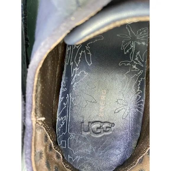 UGG Eneg Cali Men's Wingtip Derby Dress Shoes Size 12 Leather Blue 1090413
