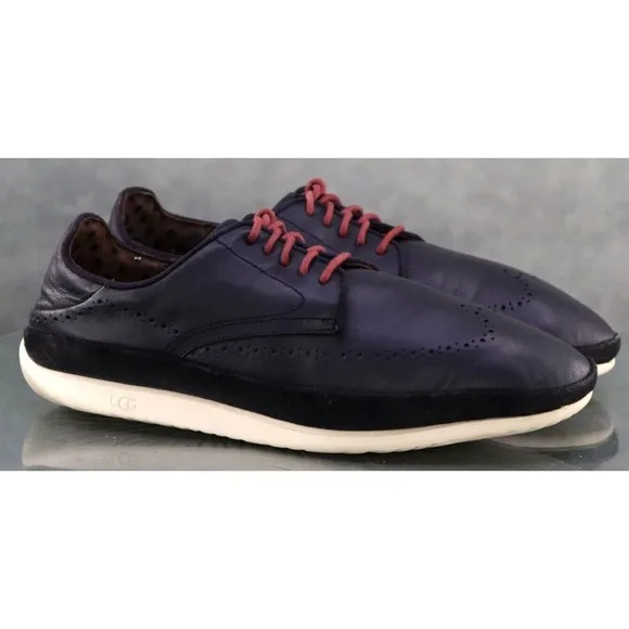 UGG Eneg Cali Men's Wingtip Derby Dress Shoes Size 12 Leather Blue 1090413