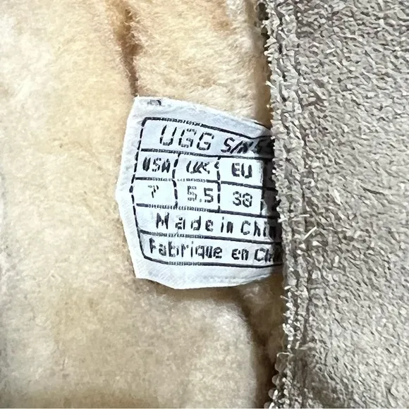 Ugg Grey Suede Side Zip Winter Boots