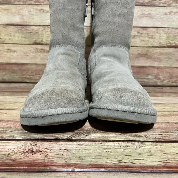 Ugg Grey Suede Side Zip Winter Boots