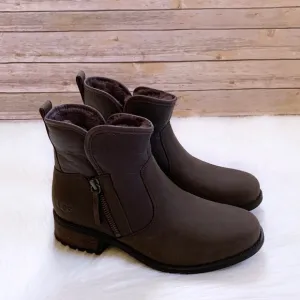 UGG Lavelle Stout Leather Ankle Boots