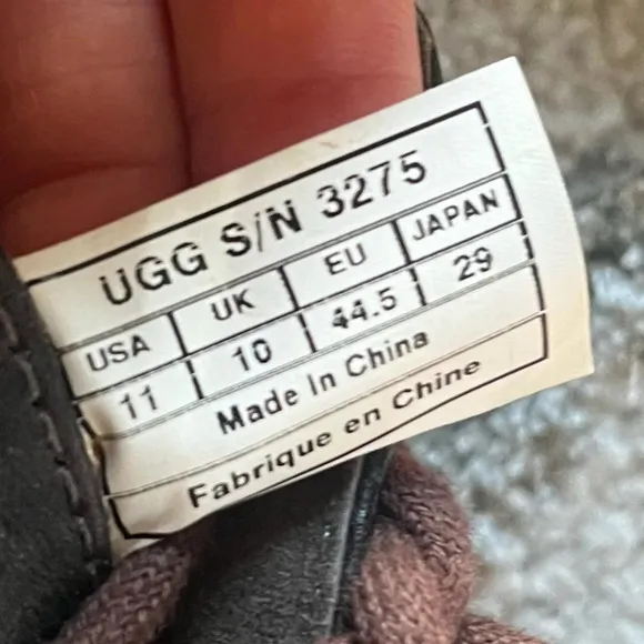 Ugg Leighton chukka boots brown crinkled leather 11