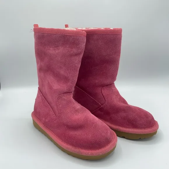 UGG Lil Sunshine Pink Zip Up Boots NWOT‎