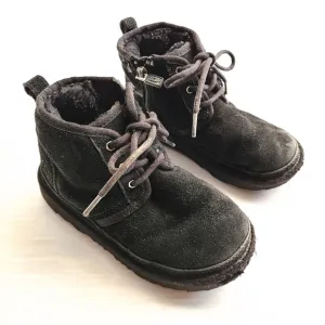 UGG Neumal kids black suede chukka boots
