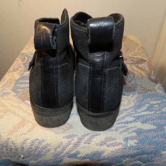 UGG Sherpa Lined Leather Ankle Bootie Sz 7