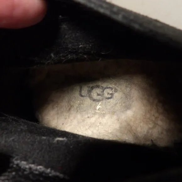 UGG Sherpa Lined Leather Ankle Bootie Sz 7