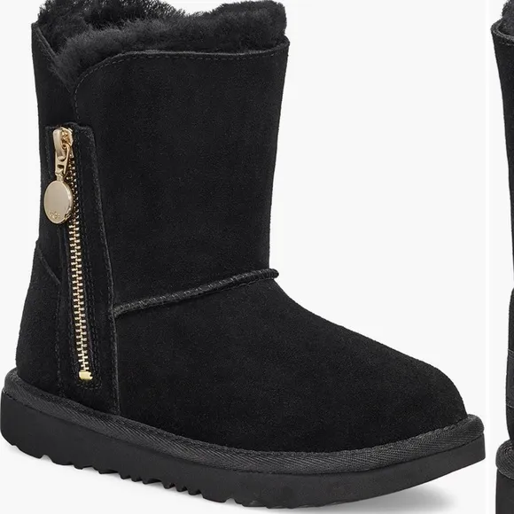 UGG Toddler Bailey Zip Boots in Black (size 6)