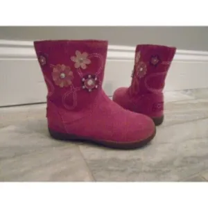 UGG Toddler girls size 7.5 Pink Floral Boots S/N 1003095T