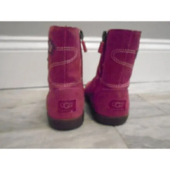 UGG Toddler girls size 7.5 Pink Floral Boots S/N 1003095T