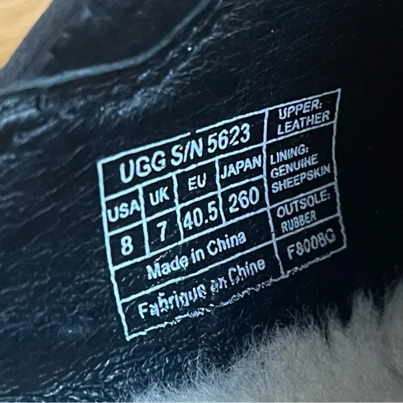 Ugg Women’s Black Slip-On Shoes Size 8