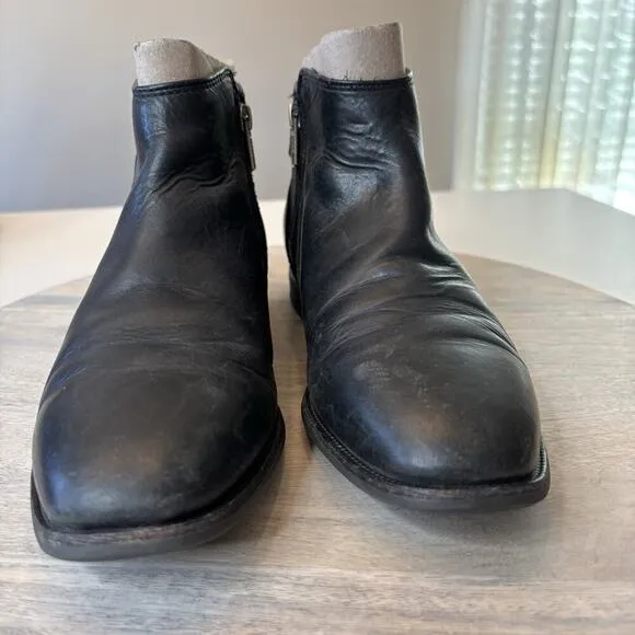 UGG Women’s Demi Leather Full Zip Ankle Booties Round Toe Black US 8