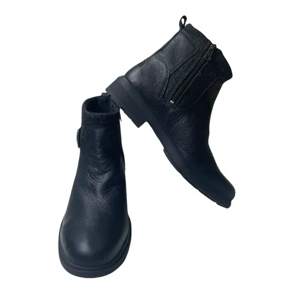 Ugg Women’s Harrison Black Stout Leather Moto Boots