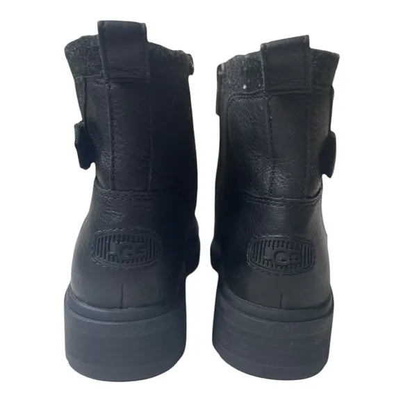 Ugg Women’s Harrison Black Stout Leather Moto Boots