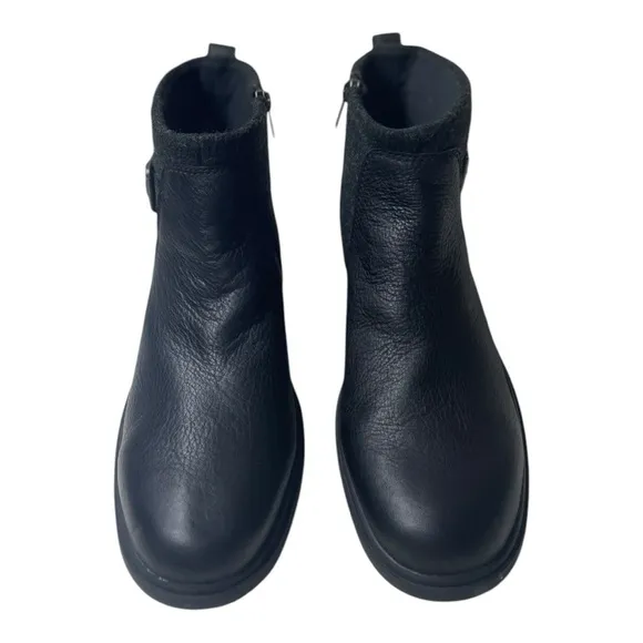 Ugg Women’s Harrison Black Stout Leather Moto Boots