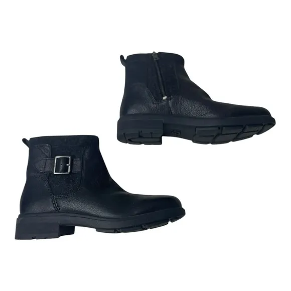 Ugg Women’s Harrison Black Stout Leather Moto Boots