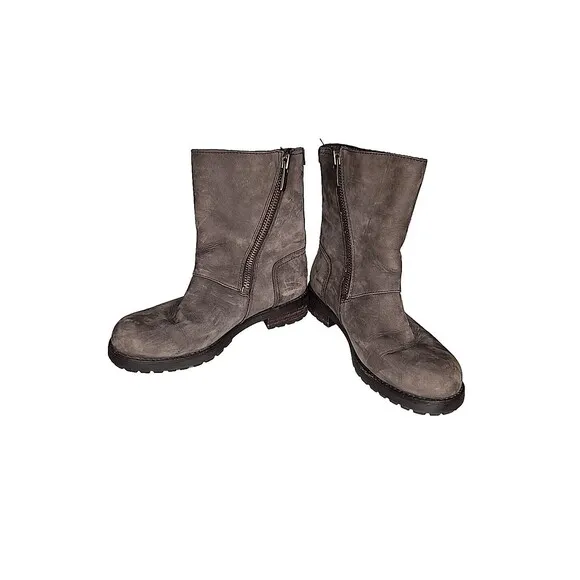 Ugg Women's Neils Biker / Moto Boot Stout Side Zip Size 7 US EUC