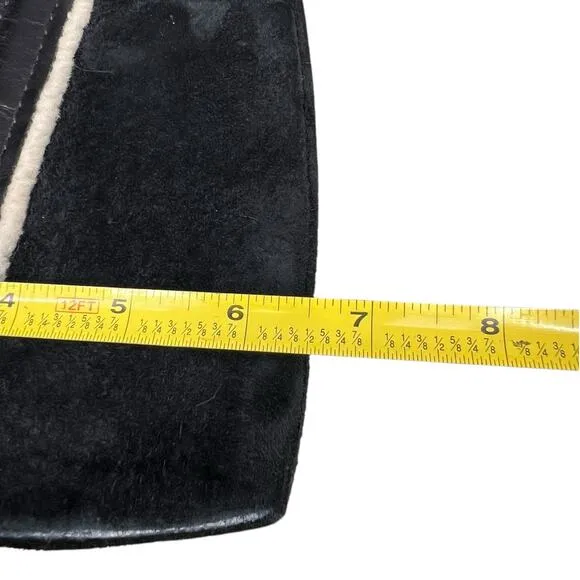 UGG Women’s Tess Black Suede Side Zip Tall Heeled Boot Size US 7