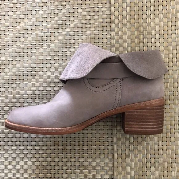 Ugg Elora Suede Leather Buckle Wrap Ankle Boots Tan Size 6
