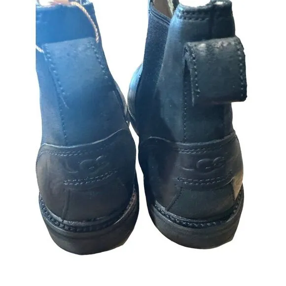 UGG Leif Men’s Black Leather Boots Size 10‎