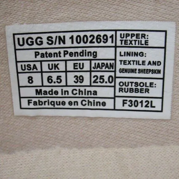 UGG Pink Print Slip on Shoes
