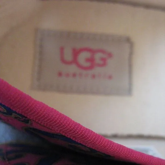 UGG Pink Print Slip on Shoes