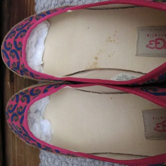 UGG Pink Print Slip on Shoes