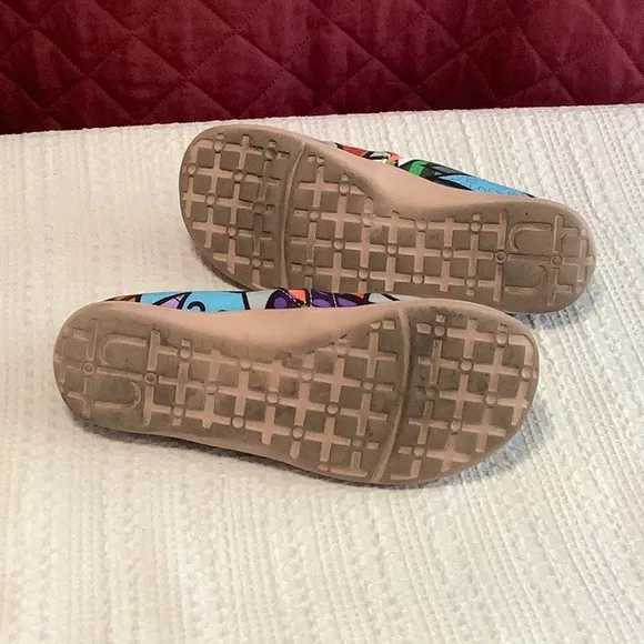 UIN Colorful Abstract Slip-On Shoes, Sz 8