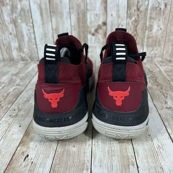 Under armour‎ project rock 4 black red Mens 9.5