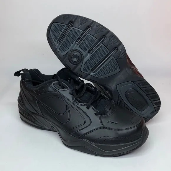 Used Nike Shoes MensAir Monarch Athletic Lace Up Sneakers 416355-001 Black Round