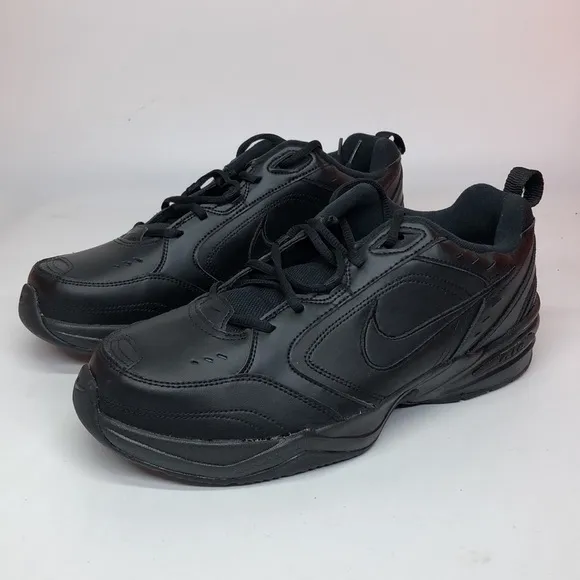 Used Nike Shoes MensAir Monarch Athletic Lace Up Sneakers 416355-001 Black Round