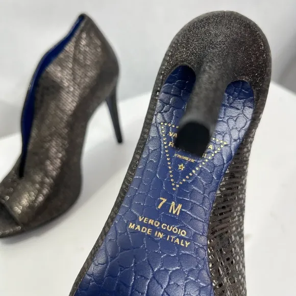 Valentina Rangoni Italian made Elegant Peep-Toe Women's Shoes, new, size 7