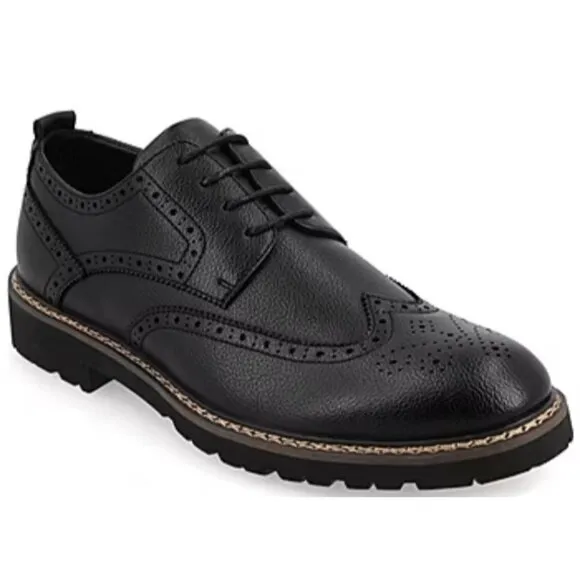 Vance Co Men’s Campbell Derby Shoes Black Size 8.5 NIB