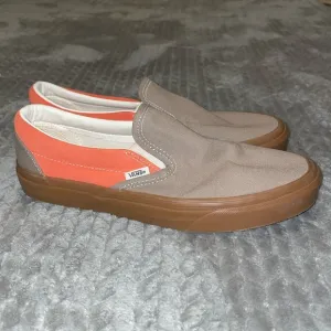 Vans Classic Two-Tone Slip-On Shoes - Fungi/Paprika. Men’s 8/Women’s 9.5.