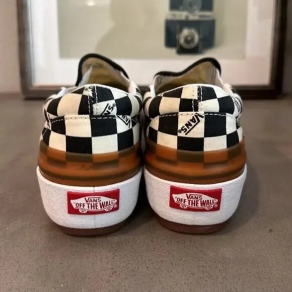 💗💗VANS Era Stacked Checkerboard Slip On Canvas Shoes