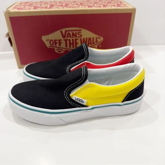 Vans Kids Color Block Classic Slip On Shoes