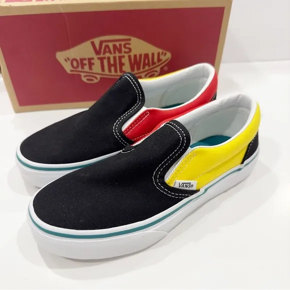 Vans Kids Color Block Classic Slip On Shoes