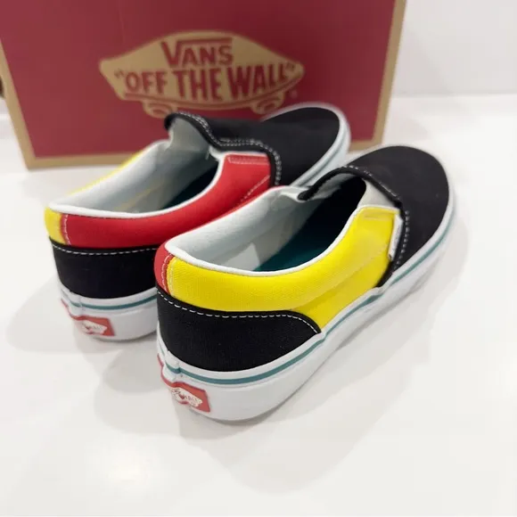 Vans Kids Color Block Classic Slip On Shoes
