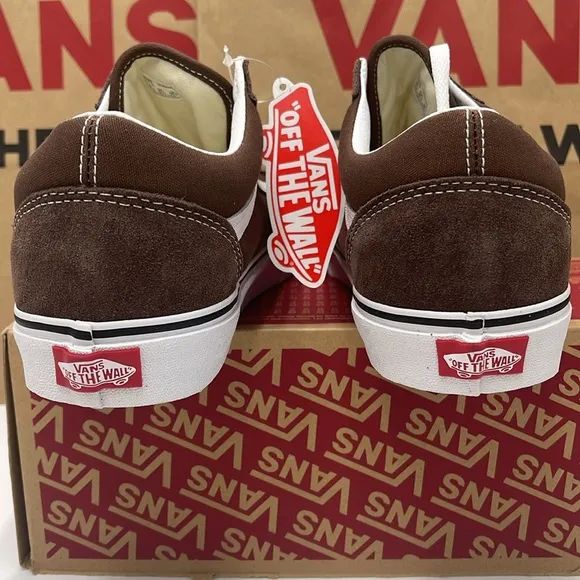 Vans Men's Brown and White Sneakers Old Skoo!Rain Drum/True WhiteVN0A5KRF8EE