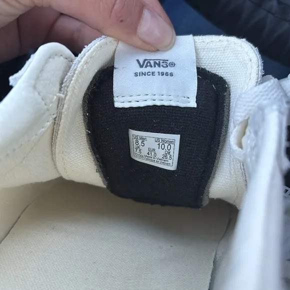 Vans Men's White and Gray Sneakers
