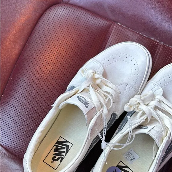 Vans Men's White and Gray Sneakers