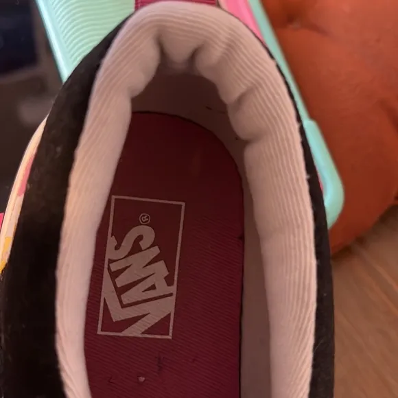 Vans Shoes Checkered Rainbow Slip On Shoes Size 6