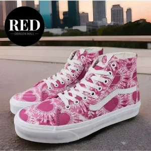 Vans Tie-Dye Hearts Sk8-Hi Tapered Fuchsia Valentine's Shoes - Men's Size 8 NEW!