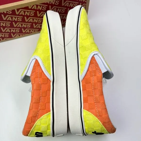Vans X Penn New Tennis Shoes Slip On Neon Yellow Sneakers