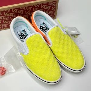 Vans X Penn New Tennis Shoes Slip On Neon Yellow Sneakers