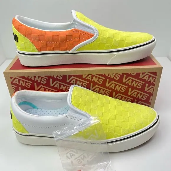 Vans X Penn New Tennis Shoes Slip On Neon Yellow Sneakers