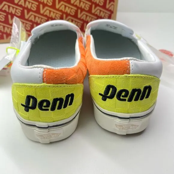 Vans X Penn New Tennis Shoes Slip On Neon Yellow Sneakers