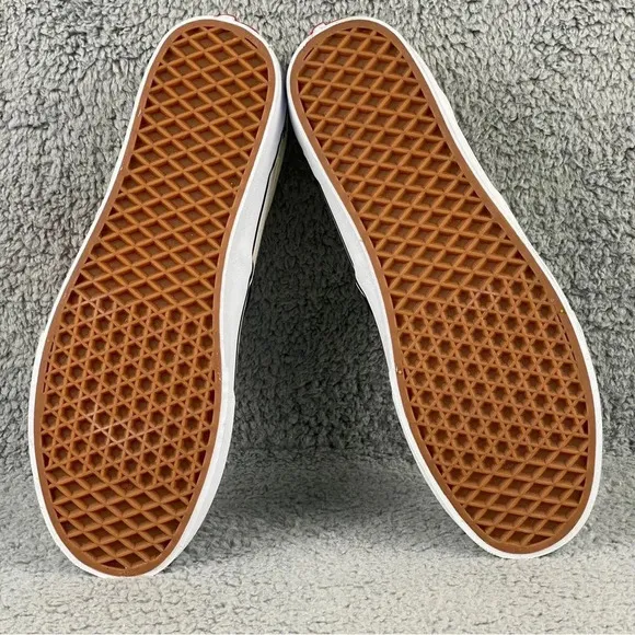 Vans asher checkers Mens‎ 11.5 Shoes Black Natural Canvas Slip On Skate Sneakers