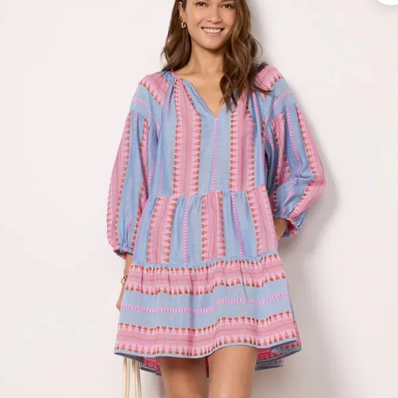 Velvet Blaize Dress in Bright Jacquard Multi